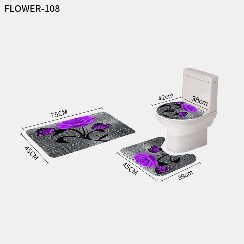 Tapete de flor-108-3pcs