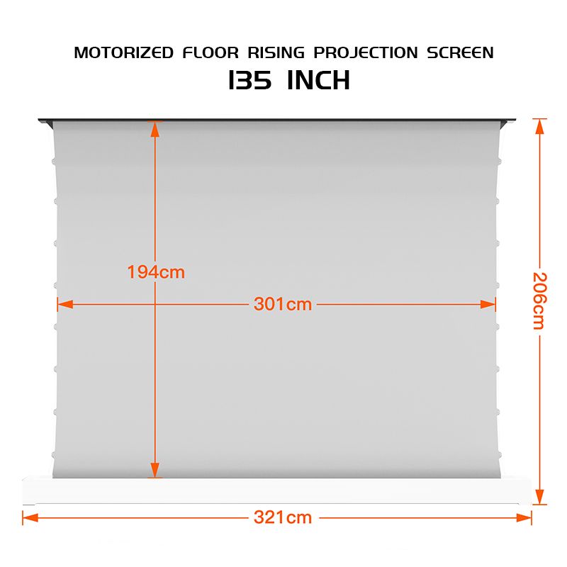 135 Inch White housing