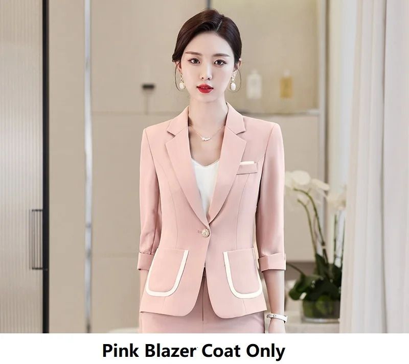 pink blazer coat