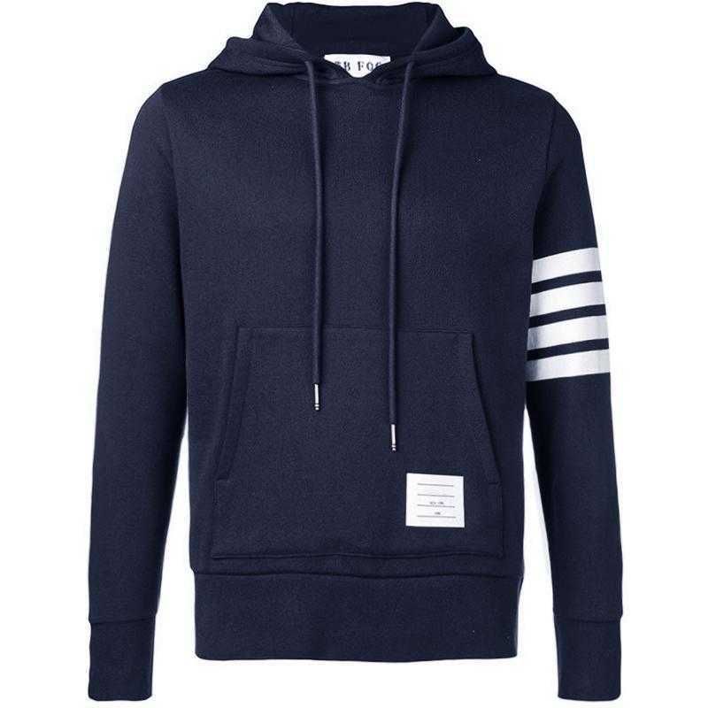 donkerblauw gestreepte hoodie