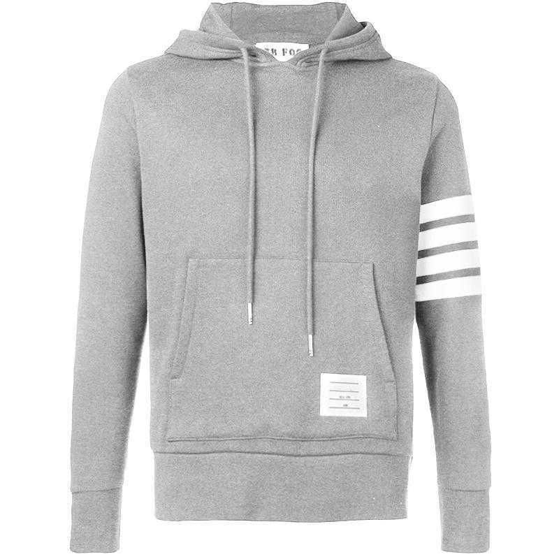 Grijze gestreepte hoodie