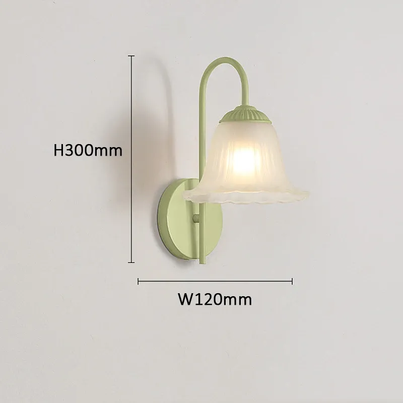 H300xW120mm Warm White E27 Bulb C Green