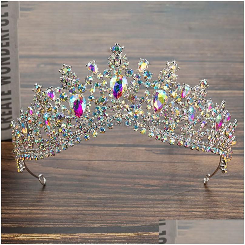 1pcs Crown Silver AB