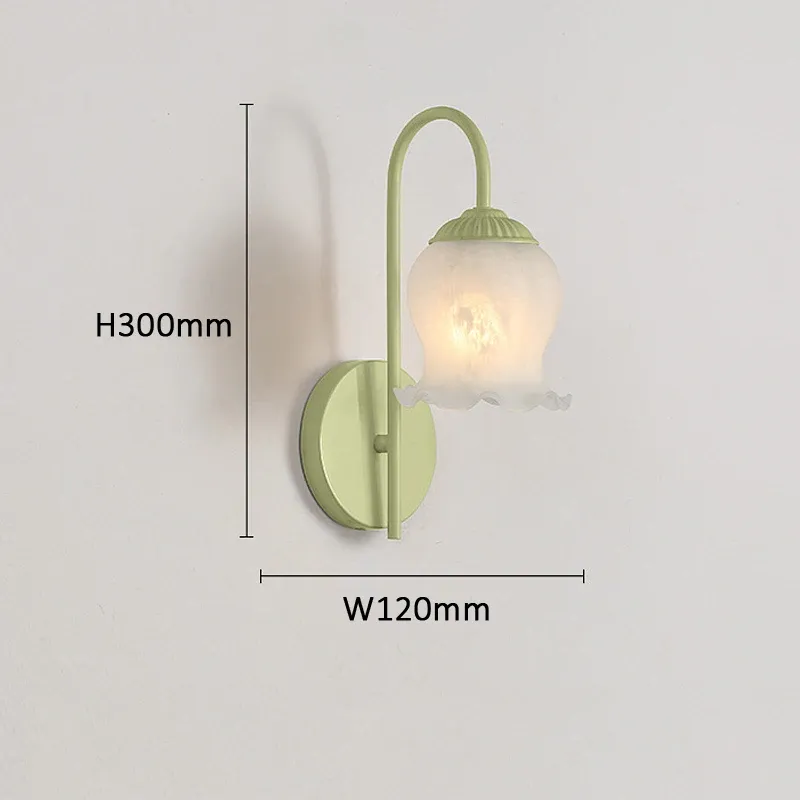 H300xW120mm Warm White E27 Bulb A Green