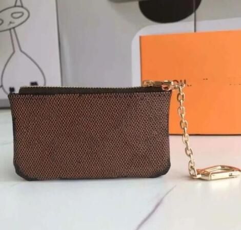 #9 Key Pouch Brown Grid