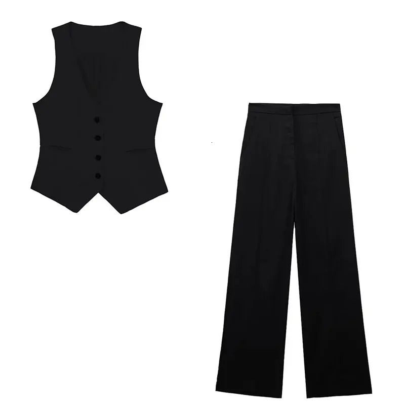 black vest pant