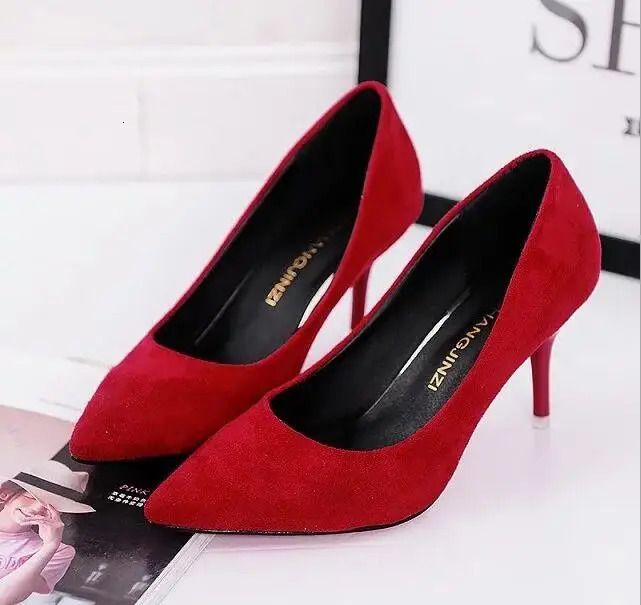 Rood suede