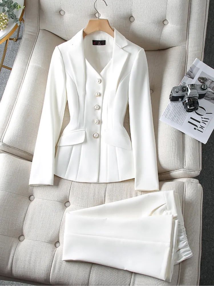 white suit pants