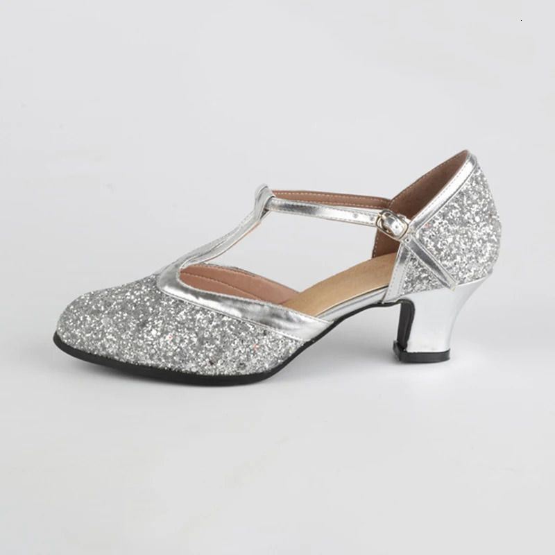 silver 4.5cm heels