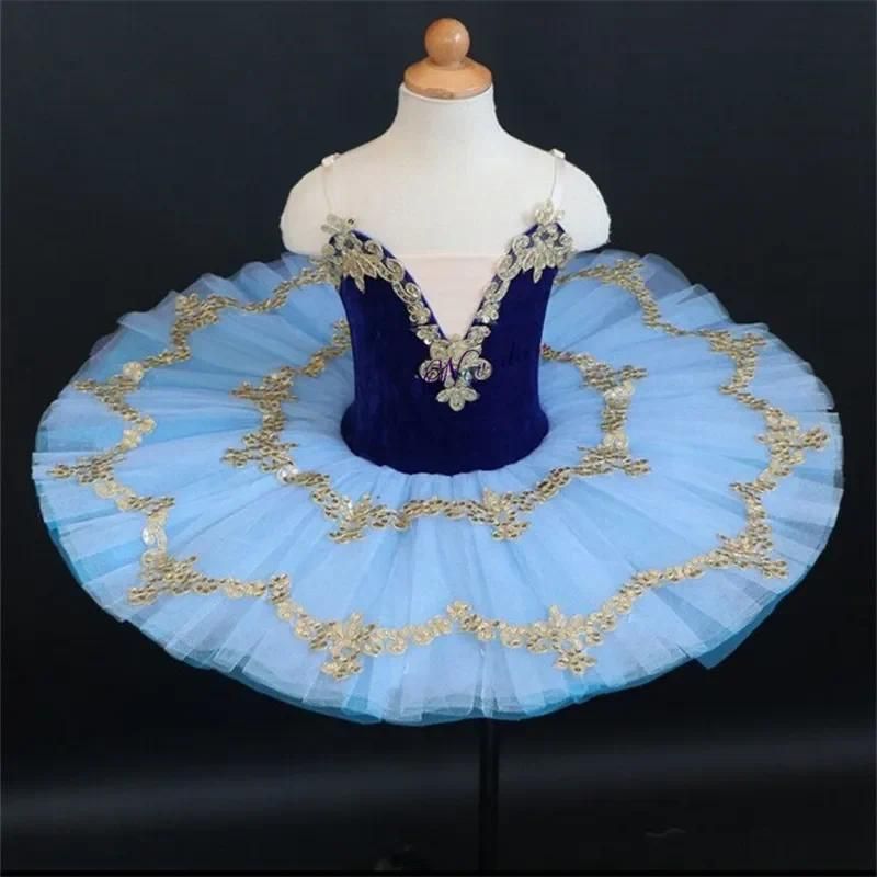 Blauwe balletjurk