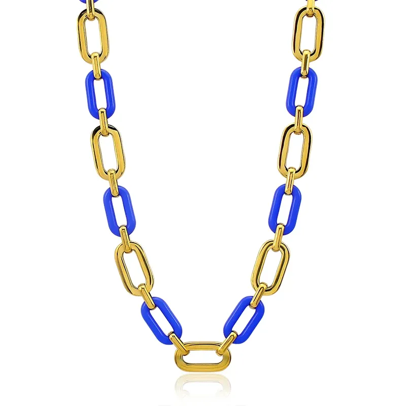 collier bleu