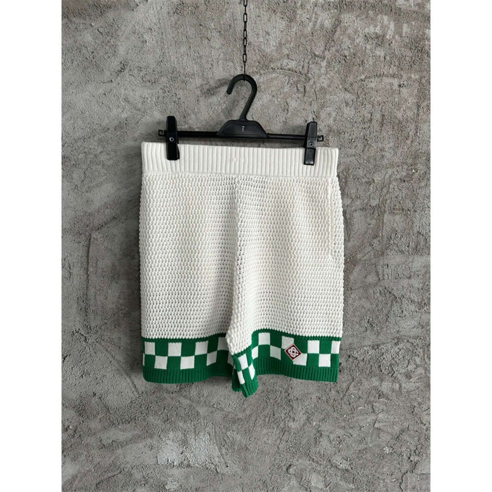 pantaloncini a quadri bianchi verdi