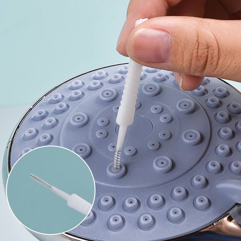 Bathroom Shower Head Cleaning Brush Anti-clogging Small Brush Non-Slip  Handle Nylon Brush Phone Hole Gap Cleaner Washing Tools