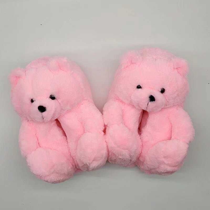 scarpe di cotone con orsetto rosa