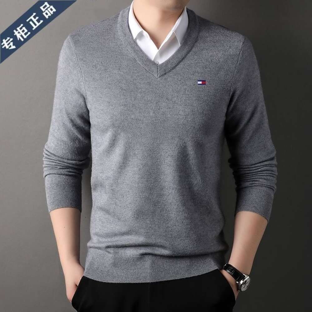 V -Neck - Orta Gri