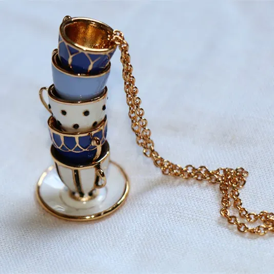 Teacup necklace