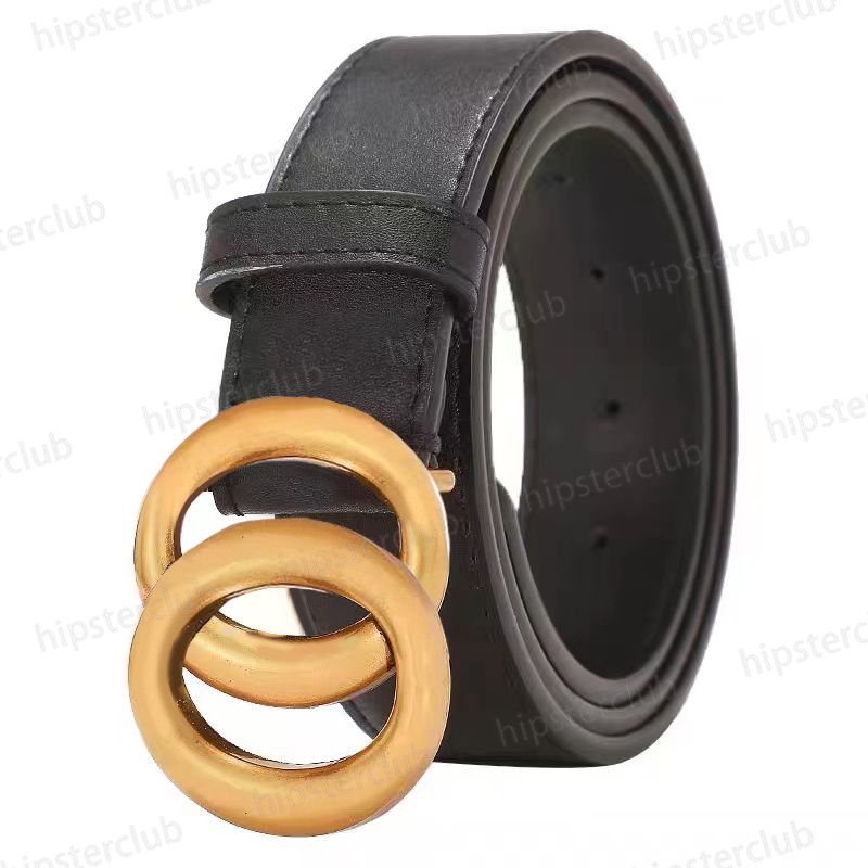 Gold buckle+black 3.8cm