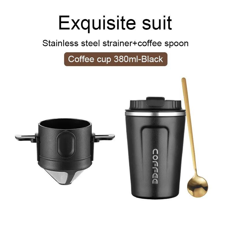 Ensemble de tasse noire de 380 ml