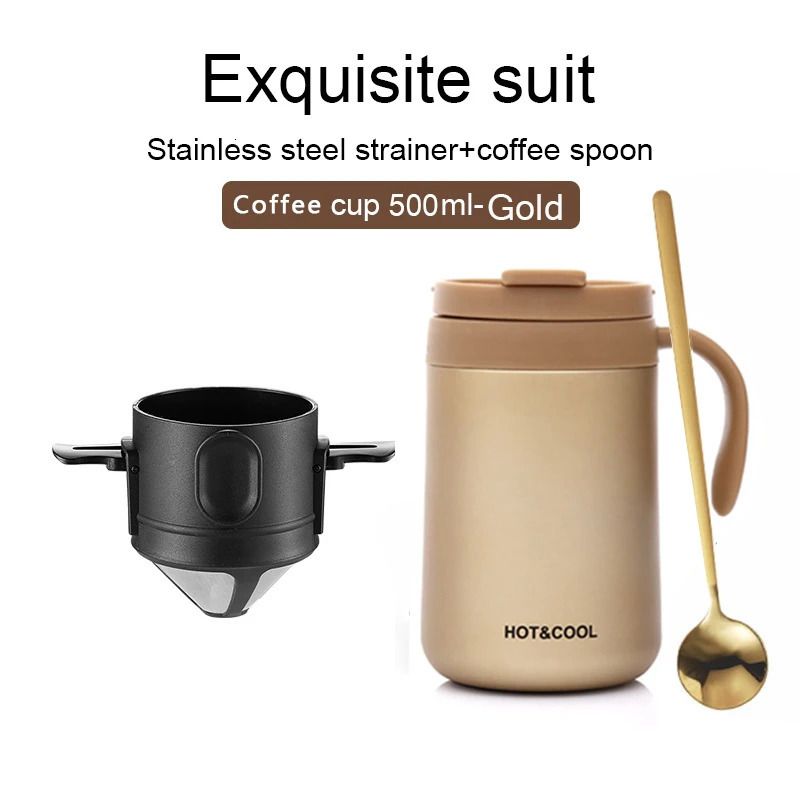 Ensemble de tasse d'or de 500 ml