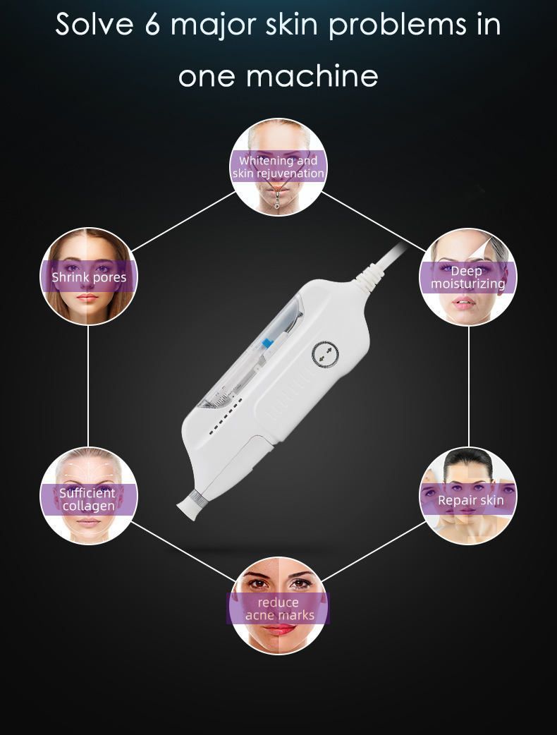 2 in 1 hyaluronic acid injection face rf clips wrinkle removal mesotherapy machine no needle mesotherapy