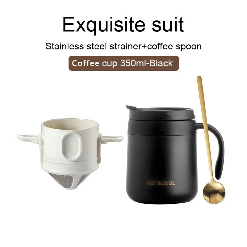 Ensemble de tasse noire de 350 ml