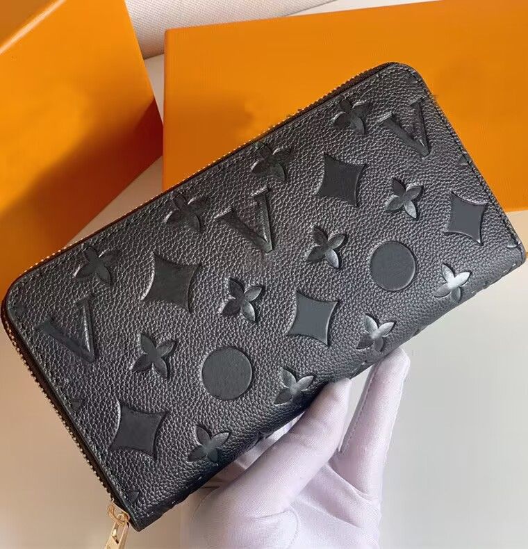 Embossed black wallet