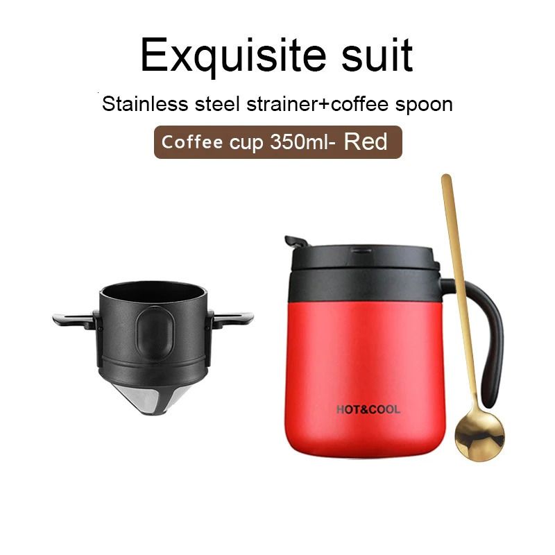 Ensemble de tasse rouge de 350 ml