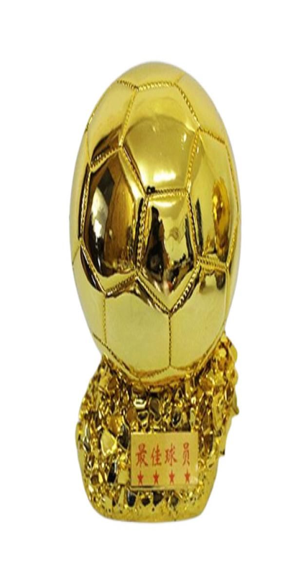 Troféu de bola de ouro de resina Troféu de réplica bola campeão Troféu  futebol banhado ouro Troféu de melhor jogador MVP Troféu Fan Craft  Colecionável Souvenir Decoração para casa presente,6.3 inches 