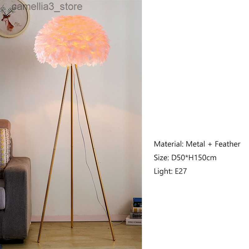 Pink-floor Lamp-White Lamp Body-White