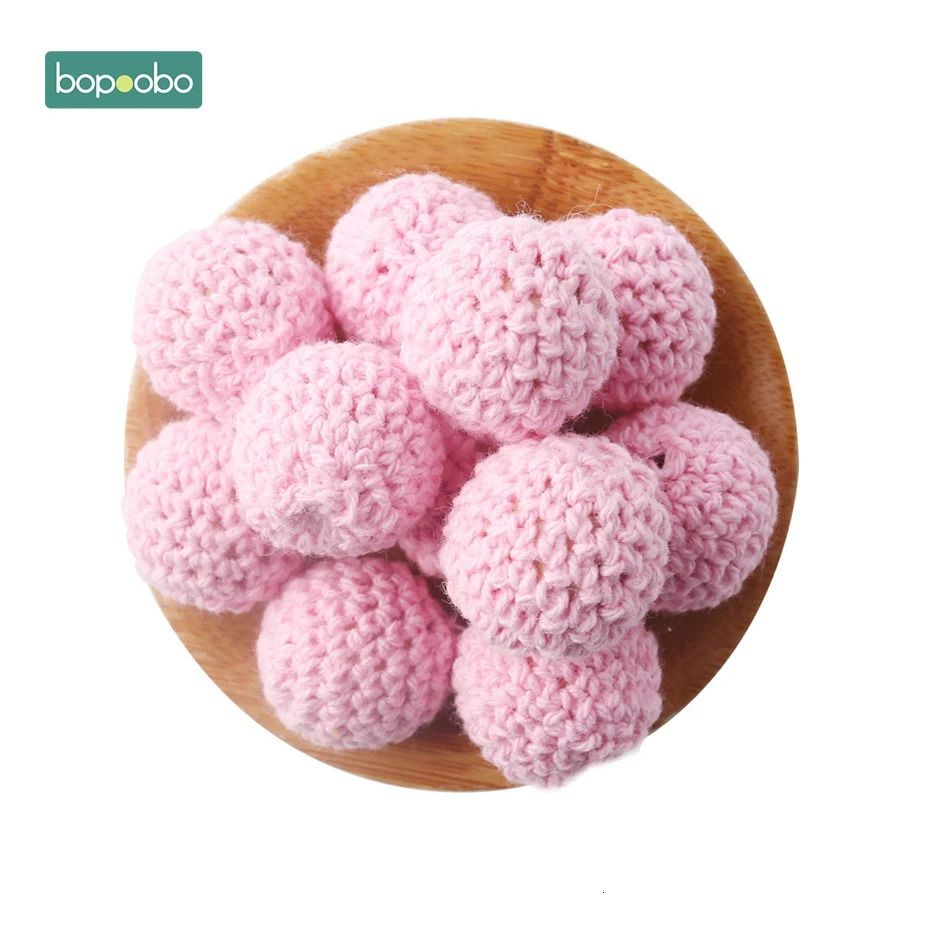 pink crochet beads