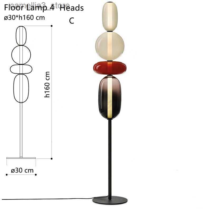 Floor Lamp 4 Heads c-Warm White