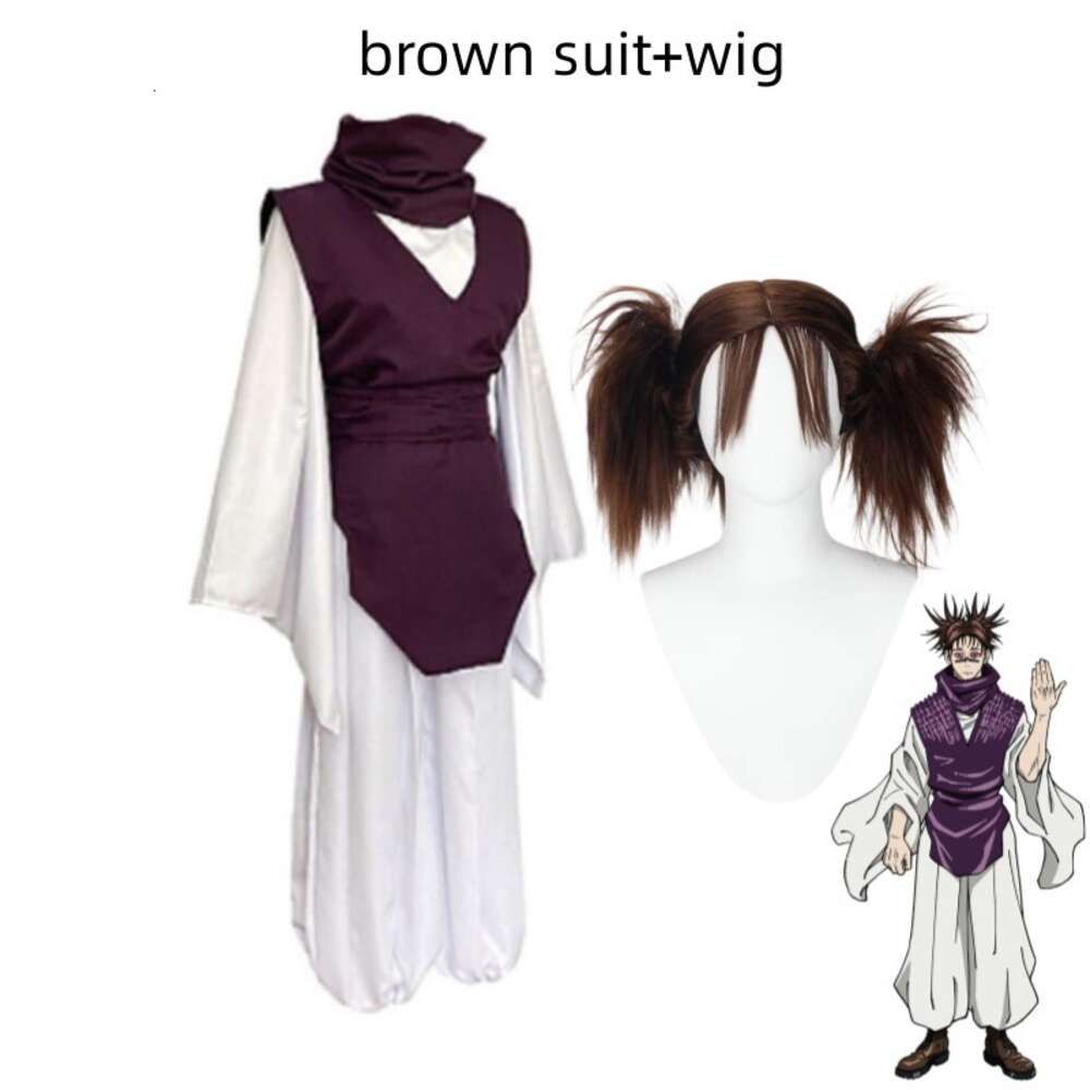 peluca de traje marrón