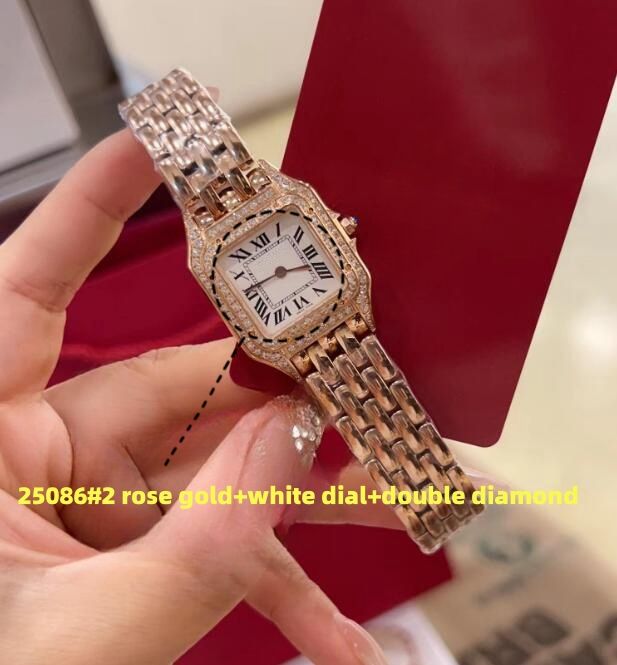 25086#2 Rose Gold+Dial White+Double DI18