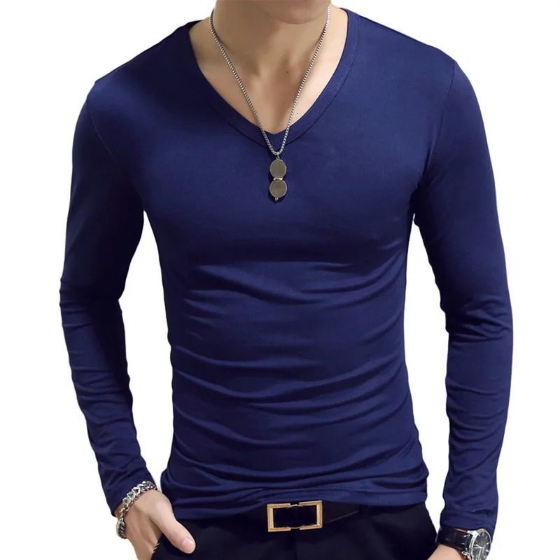 Яготая синяя v Neck