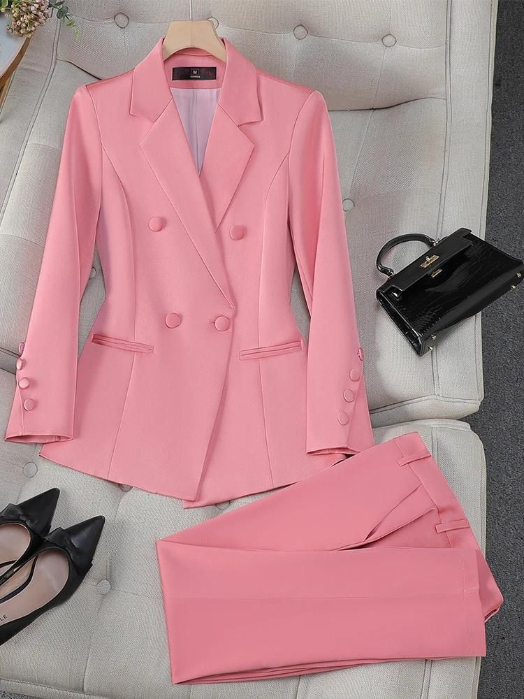 Suit de pantalon rose