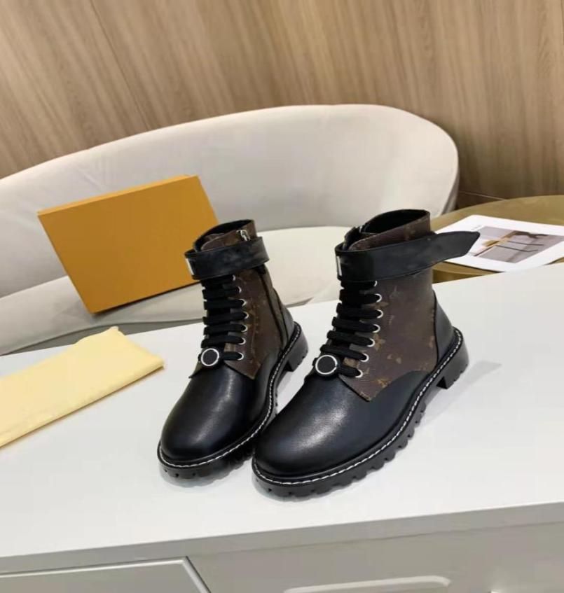 2021 Women Territory Flat Ranger Martin Boots Womens Autumn Winter Platform  Ankle Booties Ladies Thick Bottom Half Bootis Wi Size 35 42 From Yezy168,  $130.66