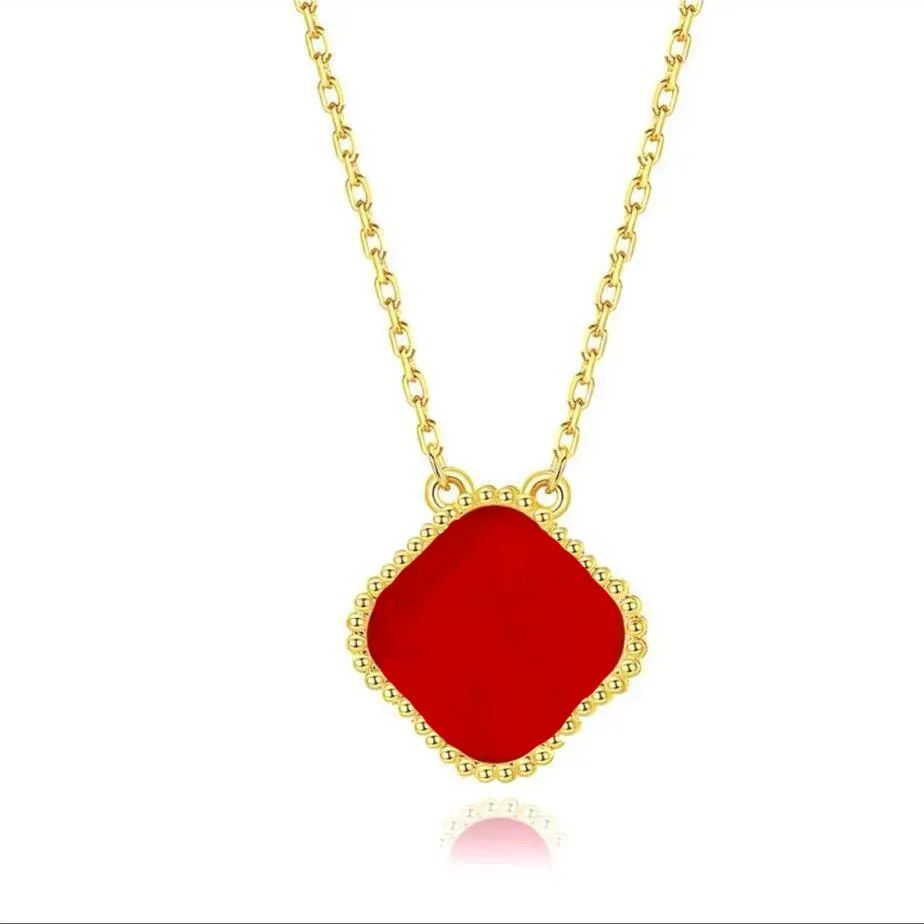 necklace gold+red