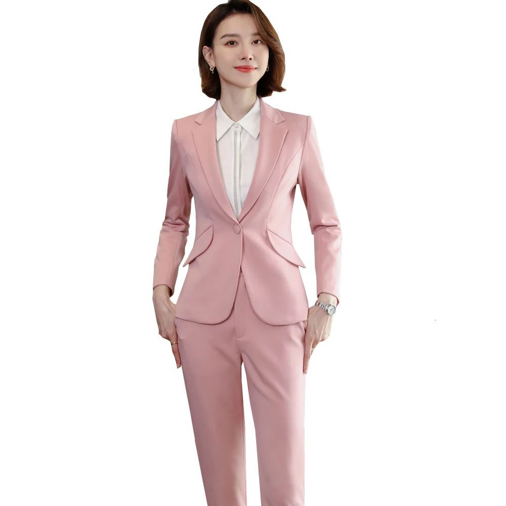 pink pant suit