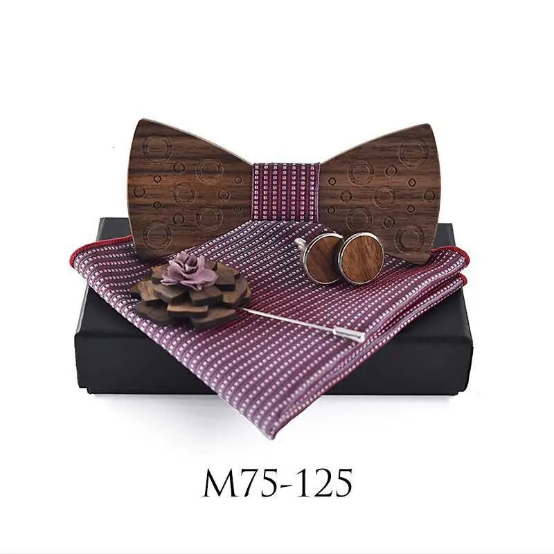 Kabarcık ahşap bowtie7