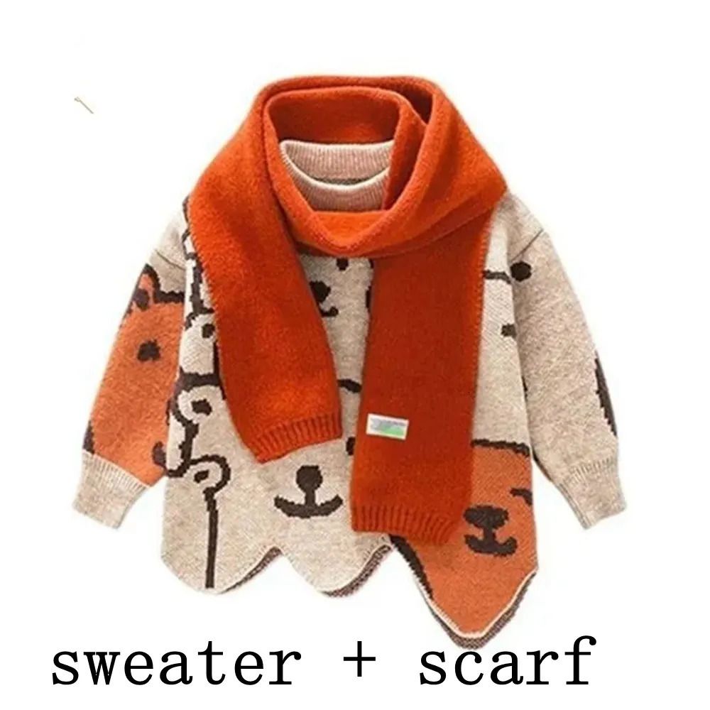 セーターとスカーフ