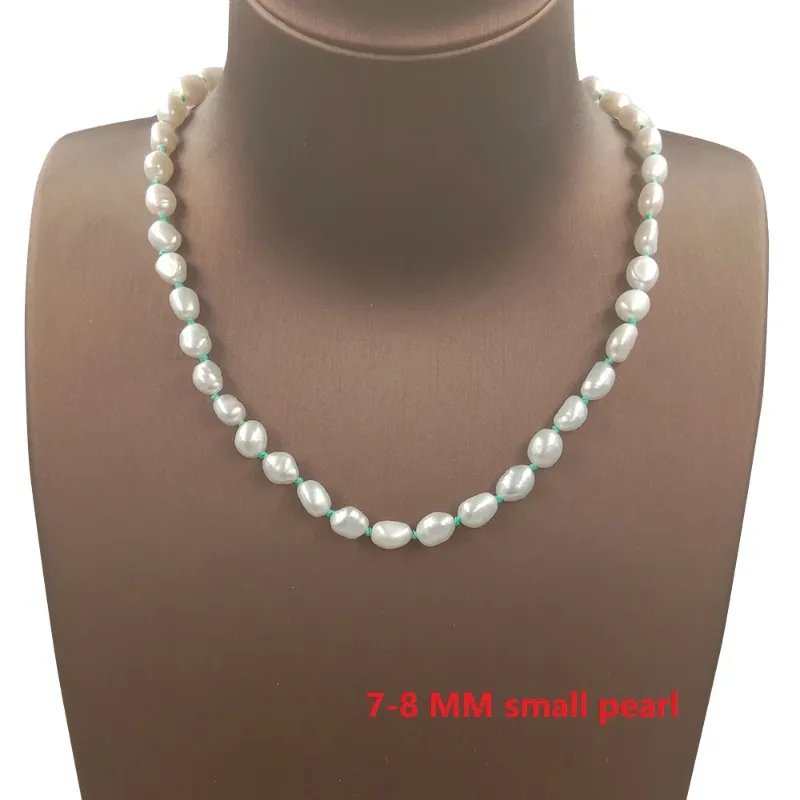 petite perle blanc perle 30-32 cm