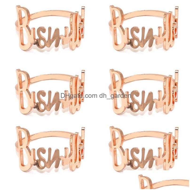 6Pcs Rose Gold