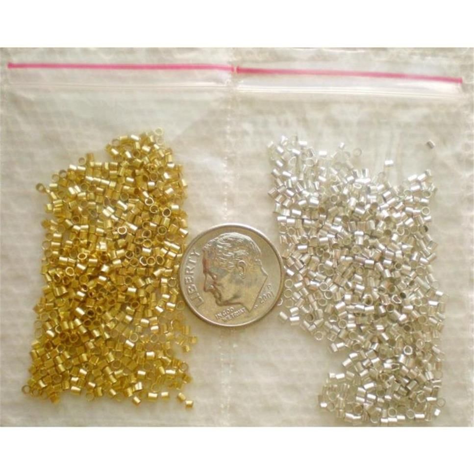 Whole Newest Mix Tube Crimp Beads For Jewelry Making 1 5mm Silver&Gold290T  From Eujjt, $44.62