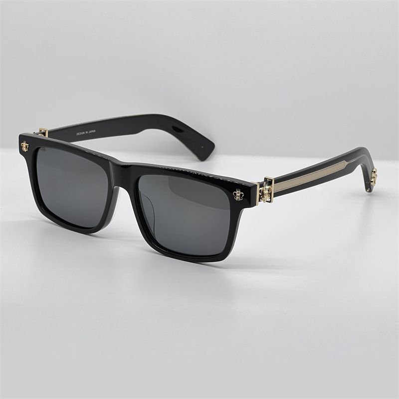 black golden frame black lens