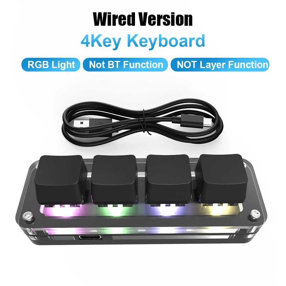 RGB 4 Nyckel Wired-Red Switch