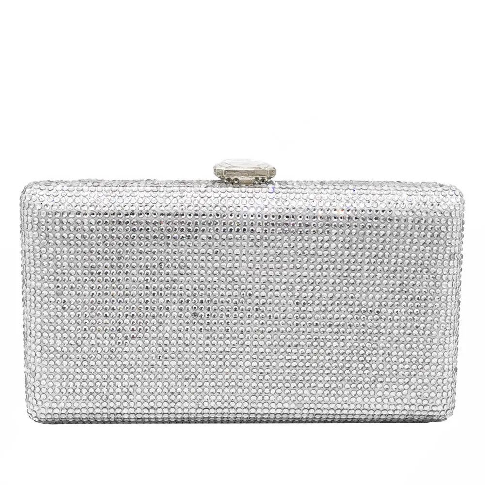 silver crystal bag