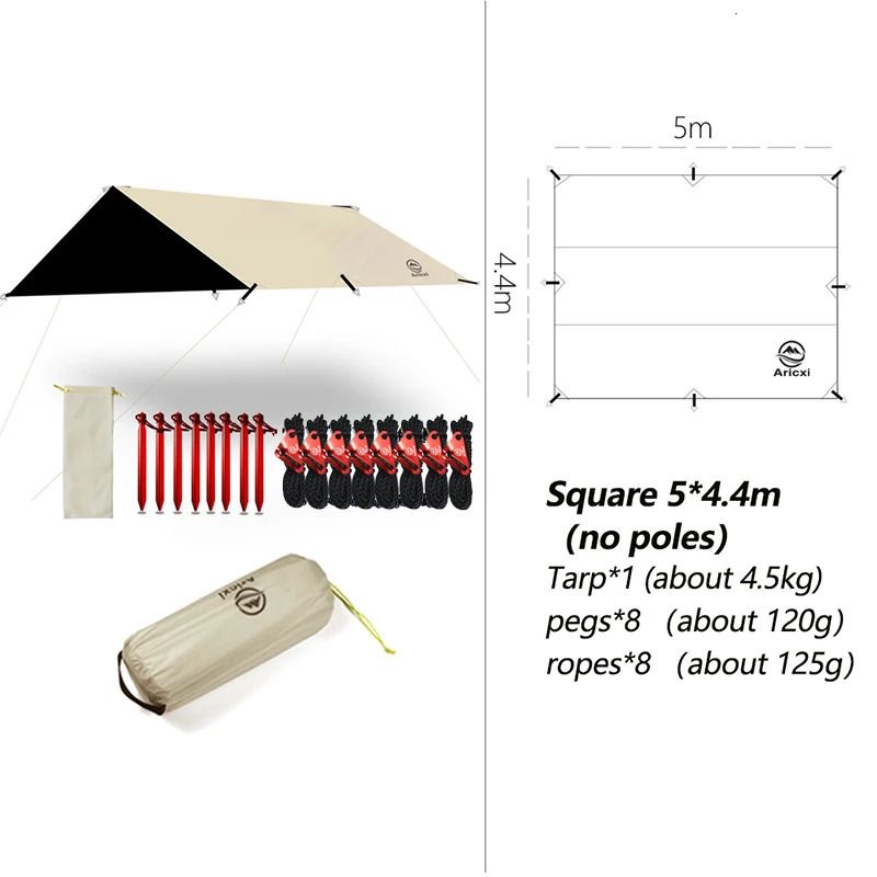 Square 5x4.4m