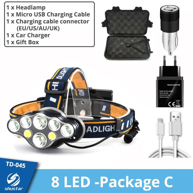 8led-package c-Without Battery