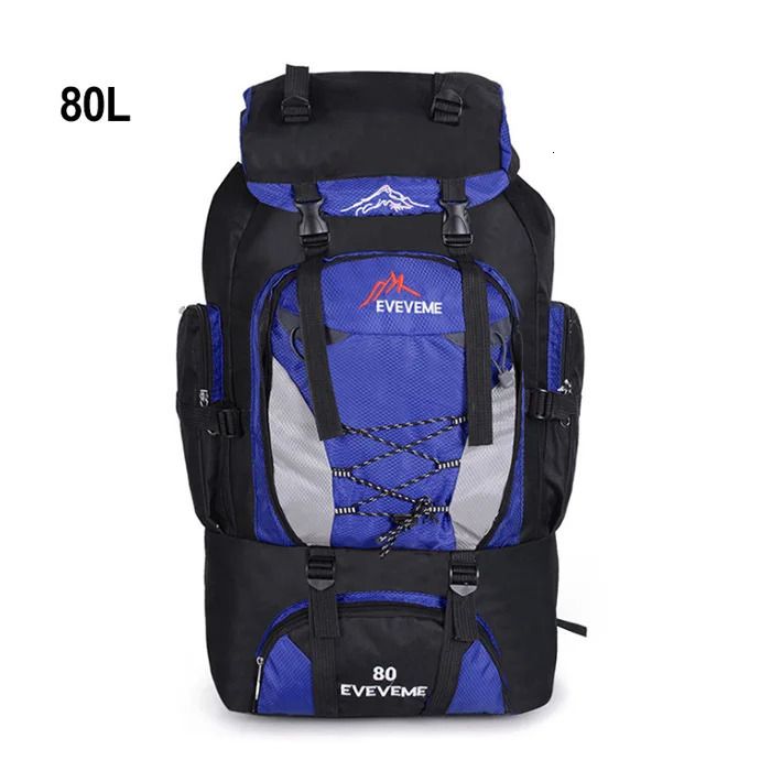 80L blauwe tas