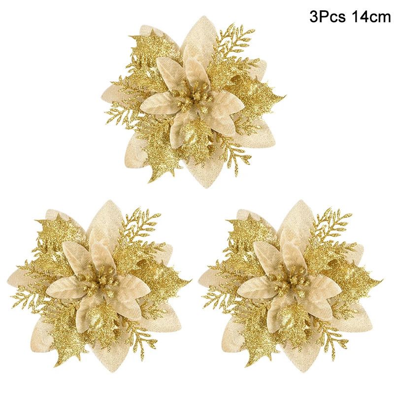 3pcs Gold Flower